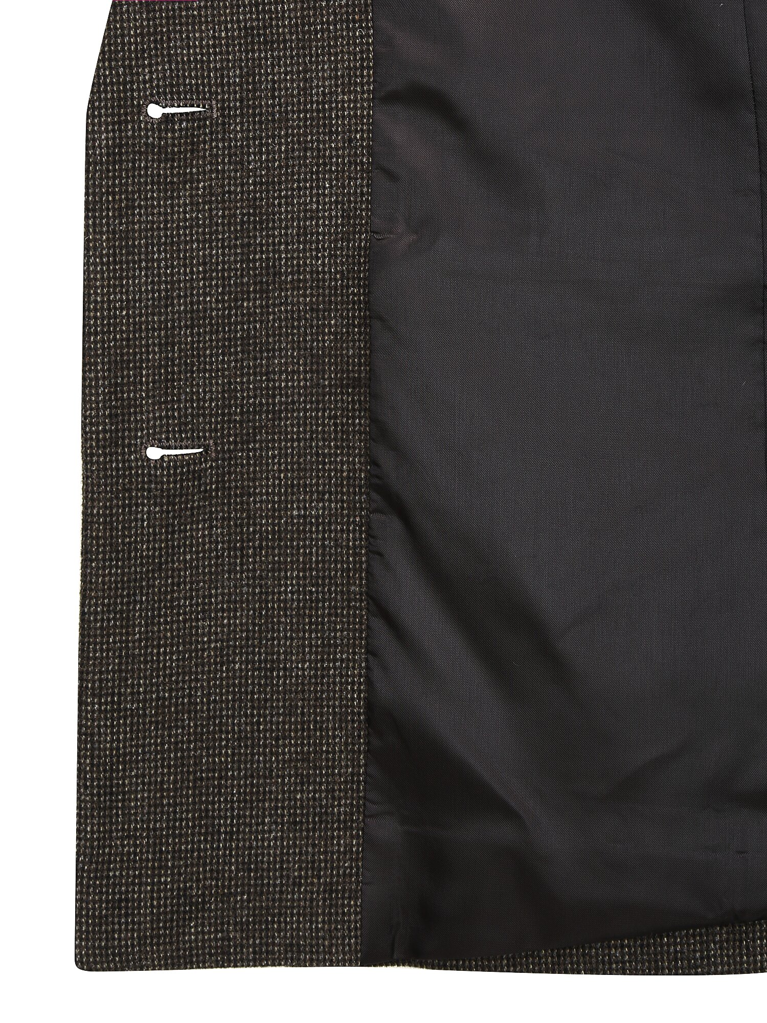 울 체크 테일러드 싱글 투버튼 재킷 (CHECK BROWN)