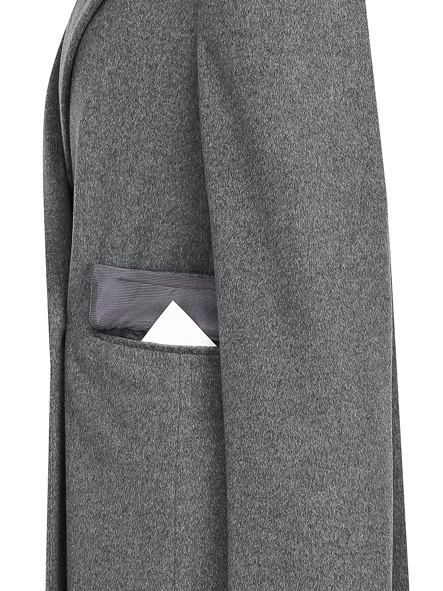 캐시미어 더블 히든 버튼 롱 코트 (GREY)