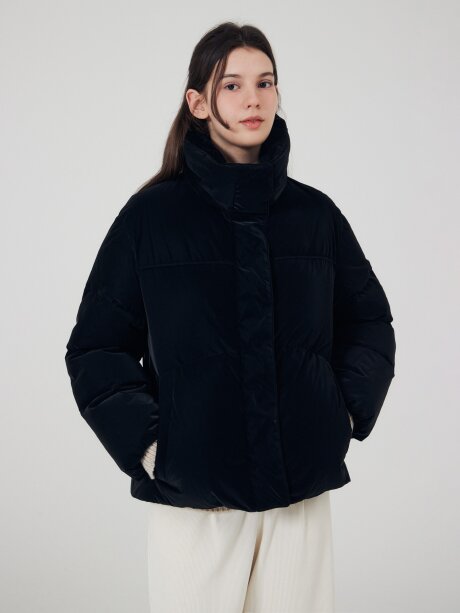 덕 다운 하이넥 푸퍼 점퍼 