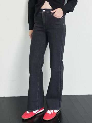 Slim Straight Denim_Washed Black


