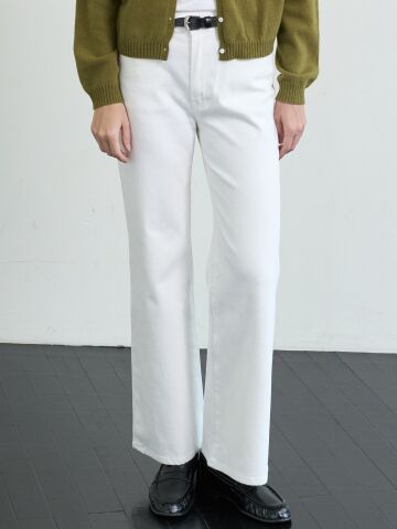 Slim Straight Denim_White

