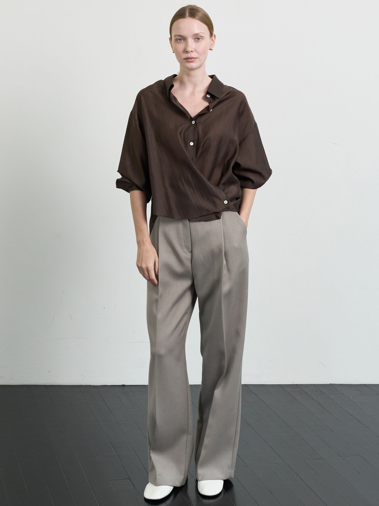 Luster Shirt_Chestnut