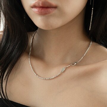 제이누이 스퀘어 링크 목걸이 silver