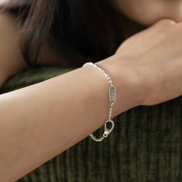 제이누이 스퀘어 링크 팔찌 silver