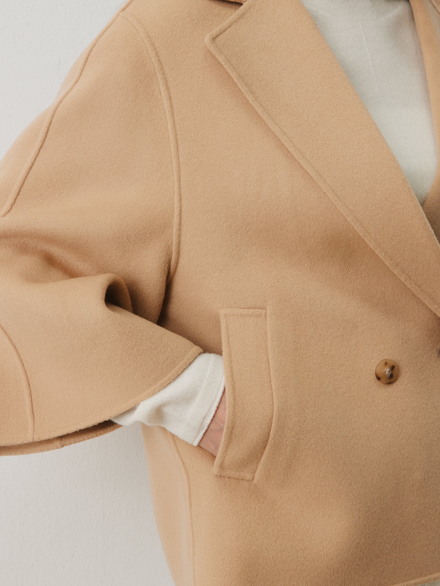 캐시미어 더블 핸드메이드 재킷 (BEIGE)