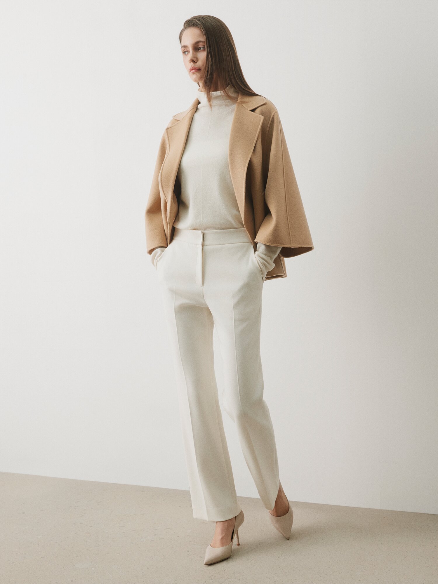 캐시미어 더블 핸드메이드 재킷 (BEIGE)