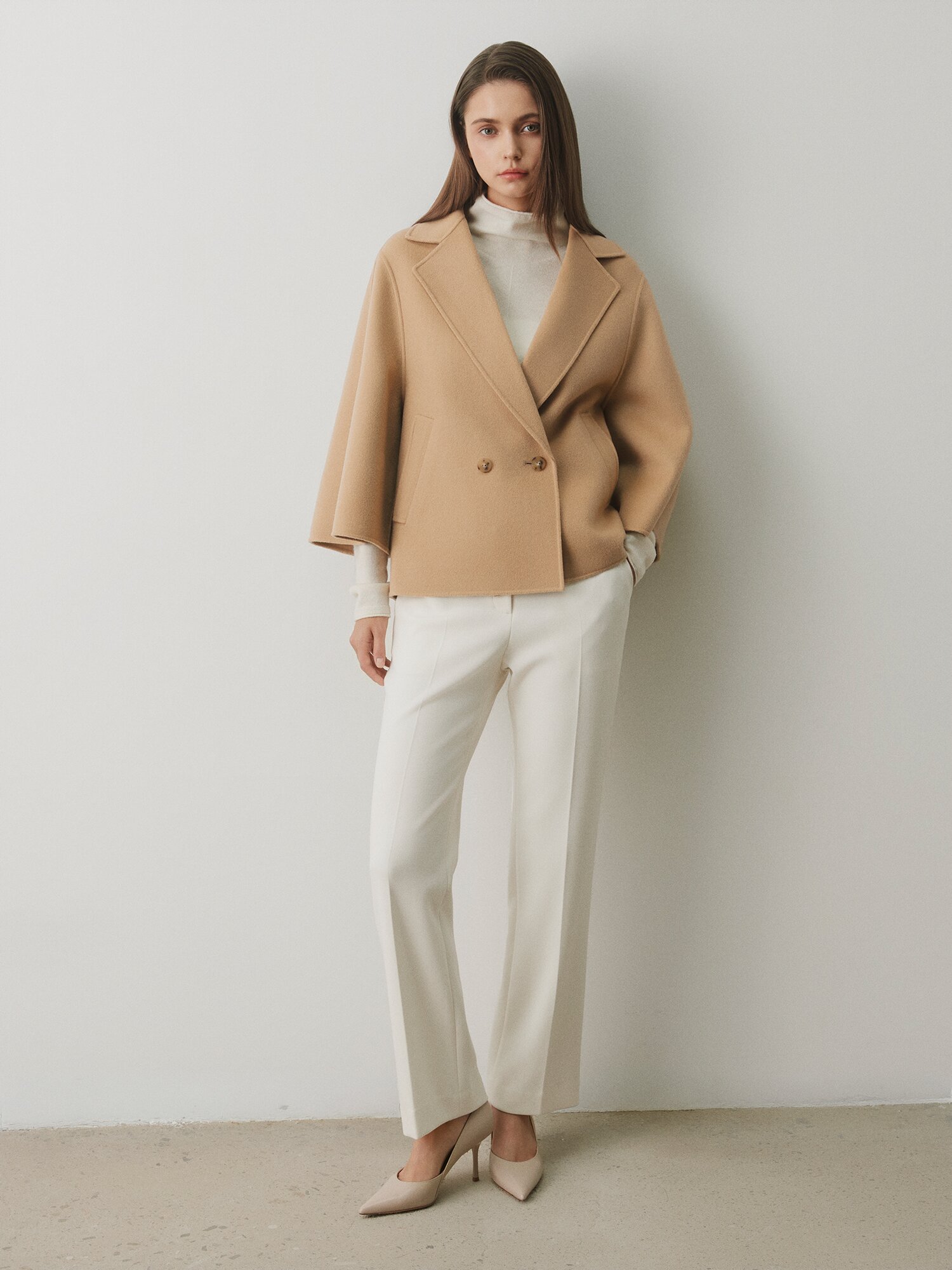 캐시미어 더블 핸드메이드 재킷 (BEIGE)