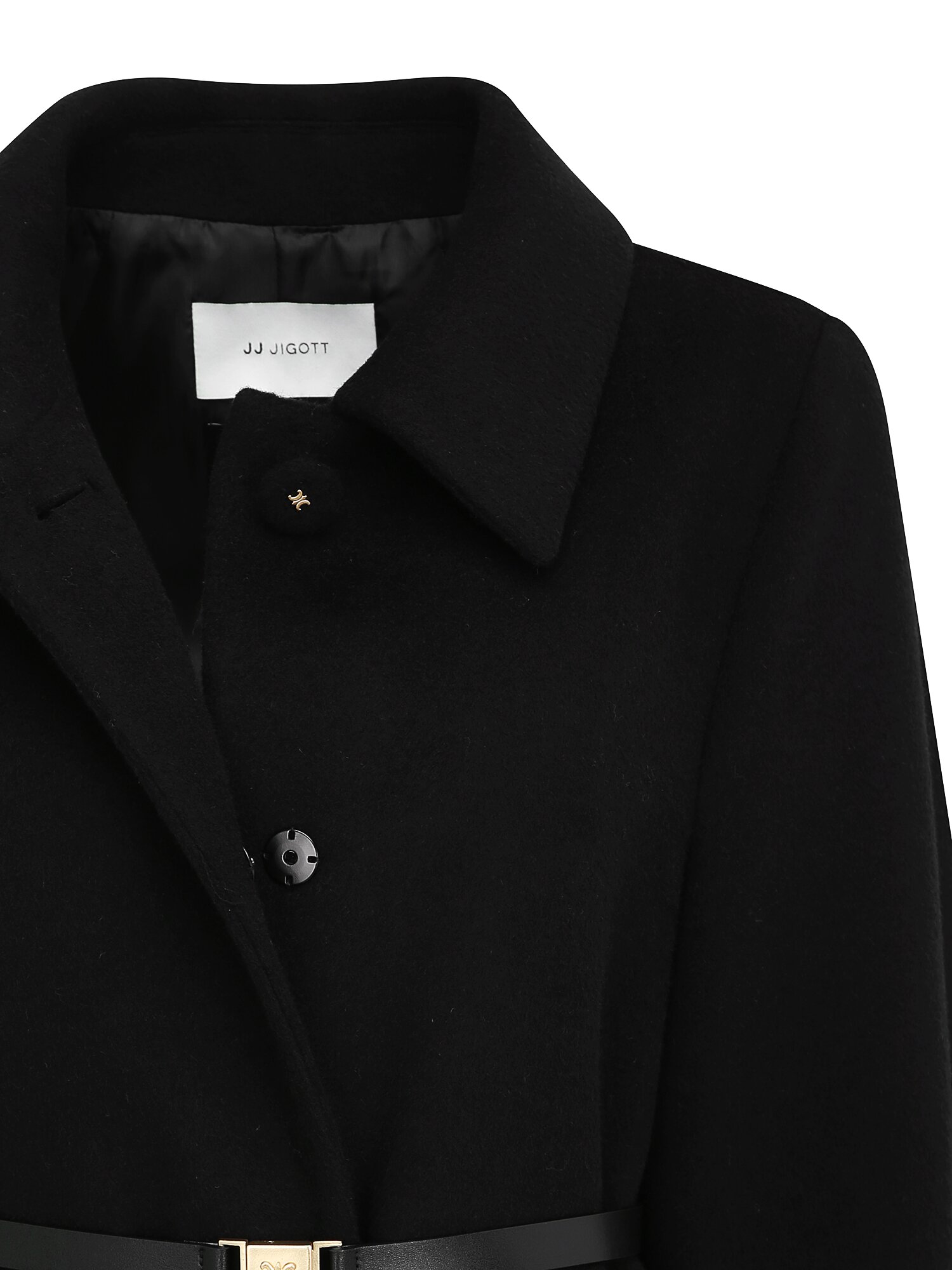 울 케이프 하프 핸드메이드 코트 (BLACK)