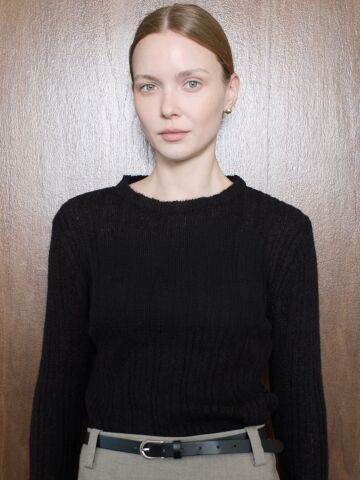 Light Rib Knit_Black