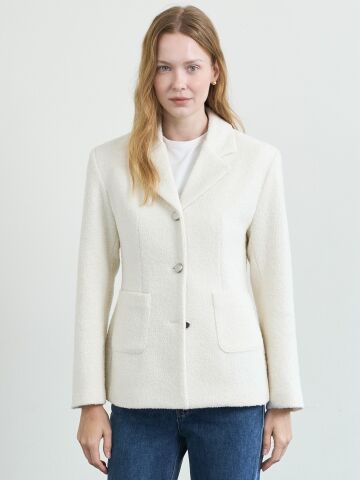 Poin Tweed Jacket_Ivory

