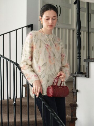 SR_Printed fleece sweater