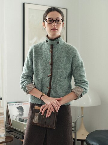 SR_Hoop sheer knit cardigan_2color