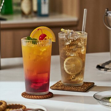 하로로 유리잔 맥주잔 커피잔 히카리 글라스 380ml 2P