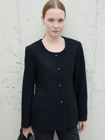 Frame Tweed Jacket_Black

