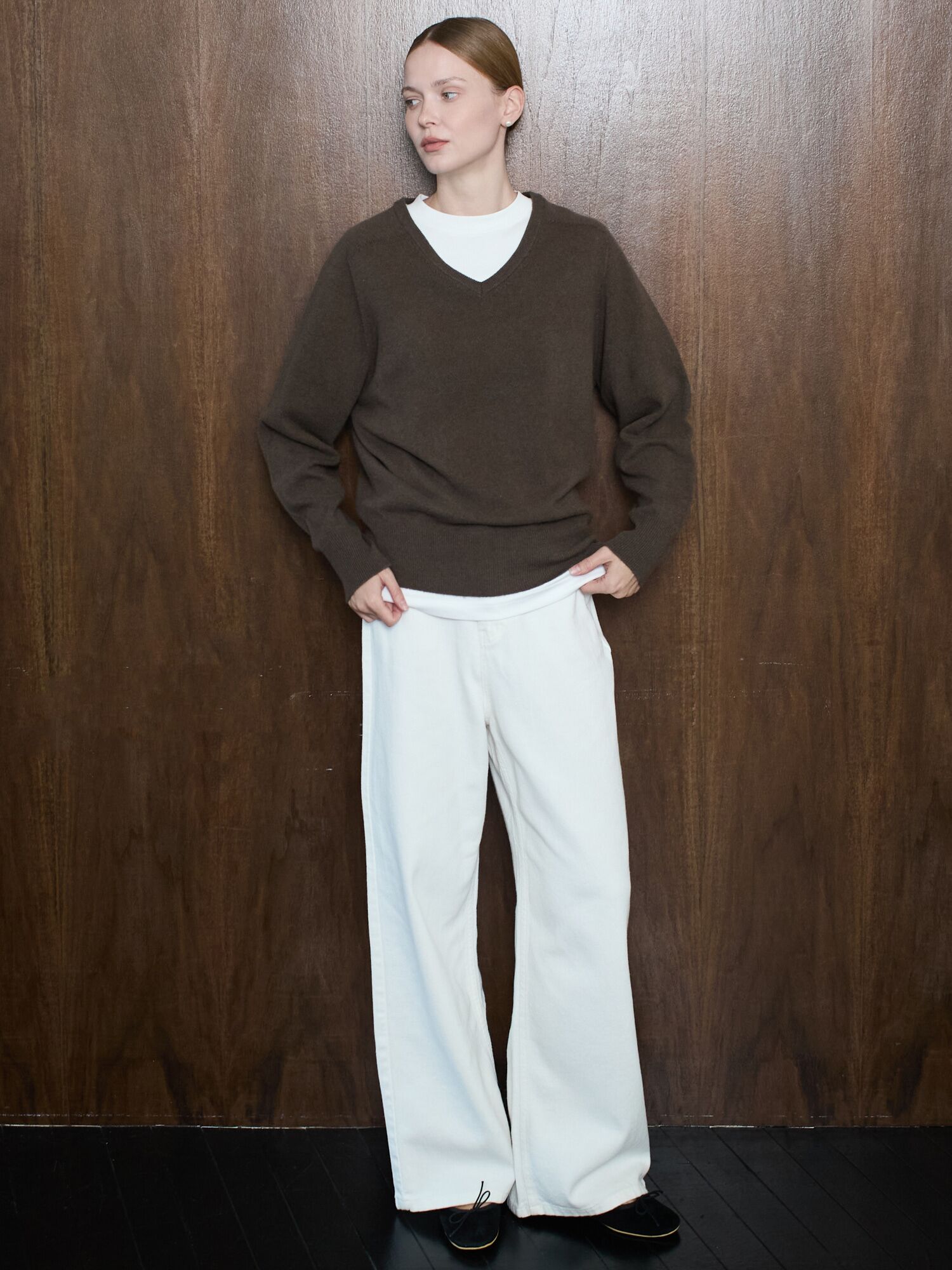 Soft Touch V Knit_Brown