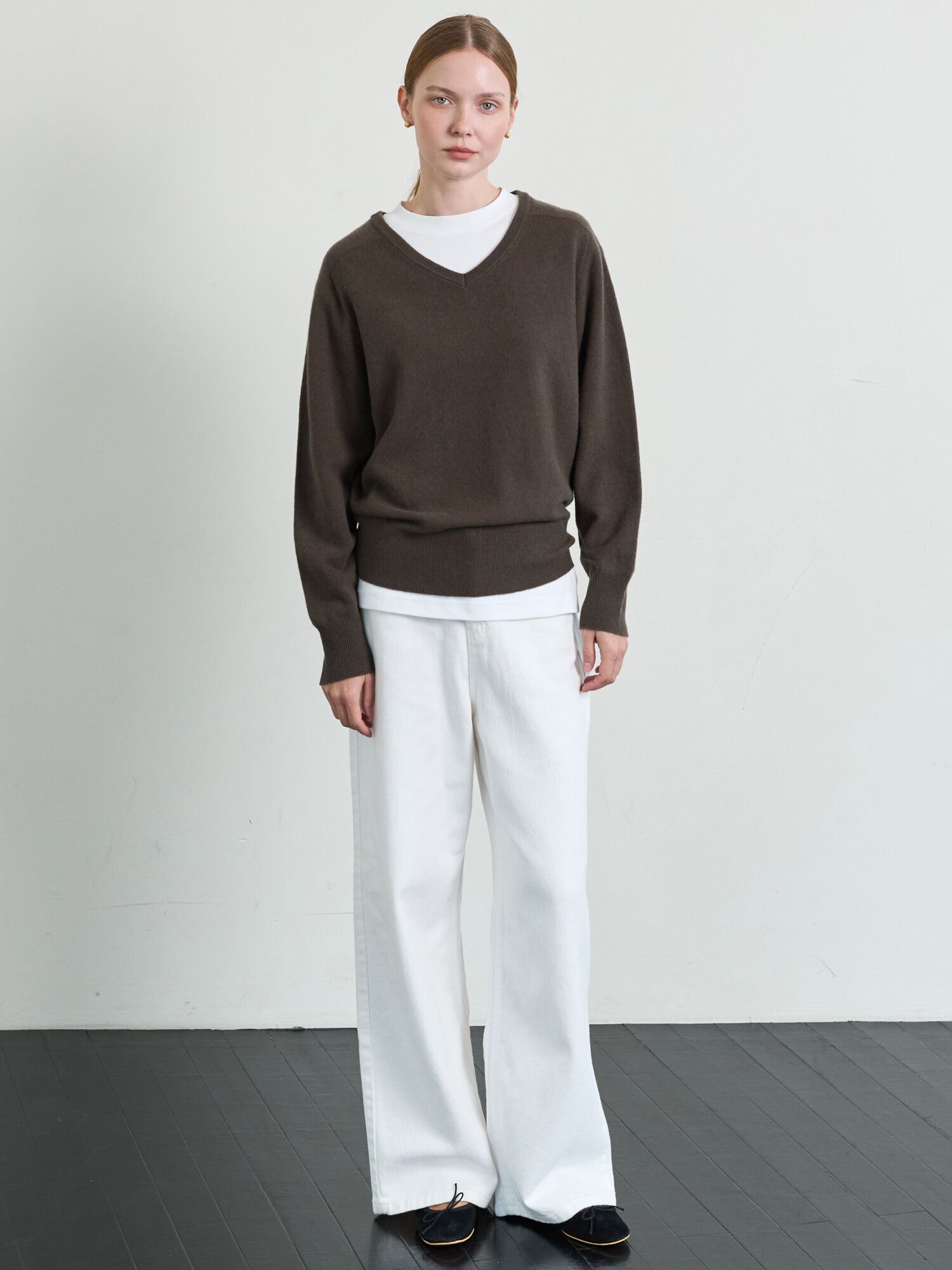 Soft Touch V Knit_Brown