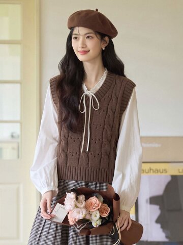 LS_Hollow sweater vest