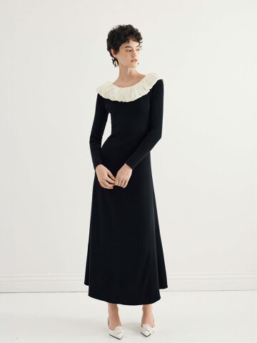 YY_Colorblock knit dress