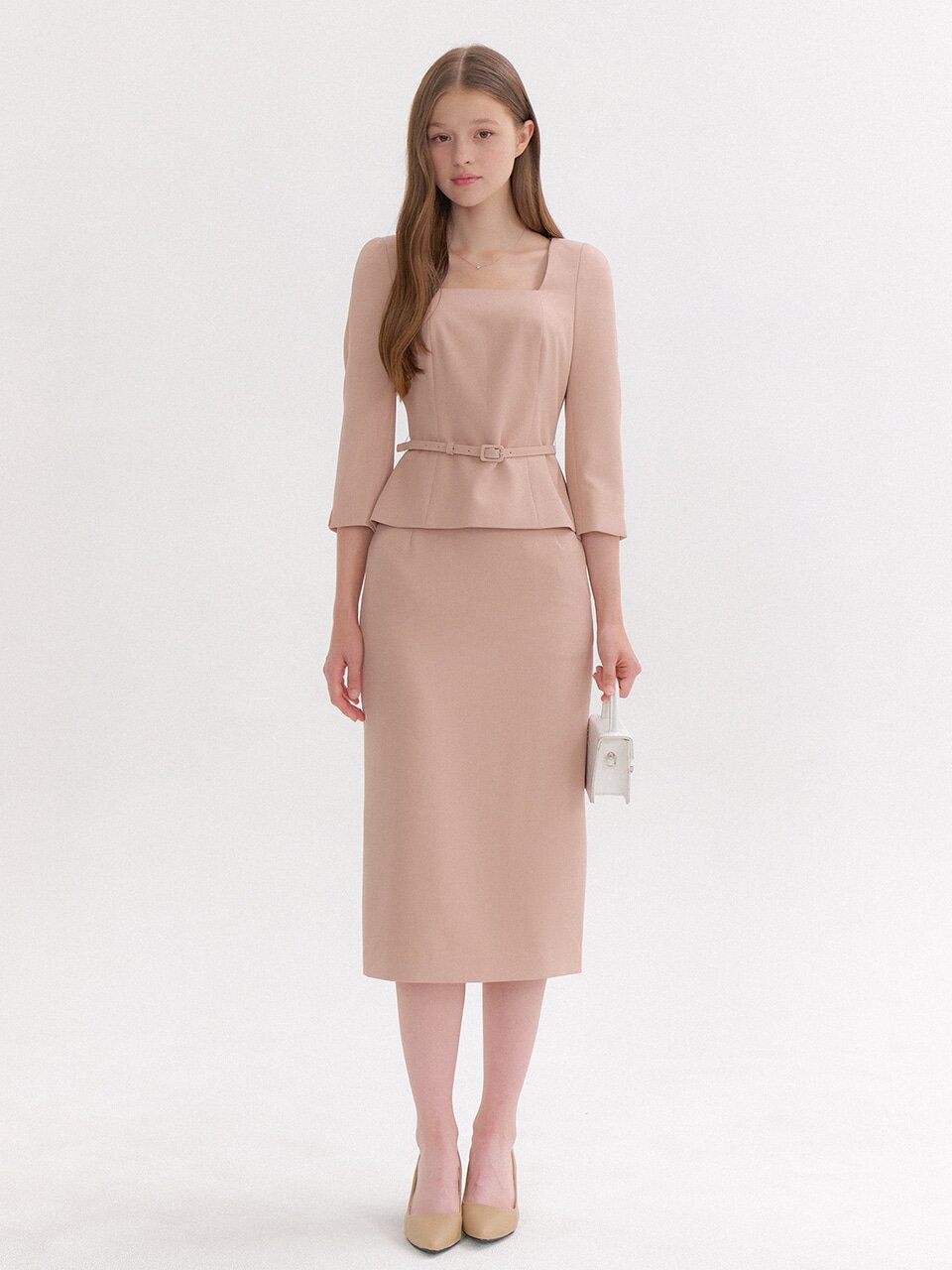 Signature Slim Skirt / Pink Beige(3color)