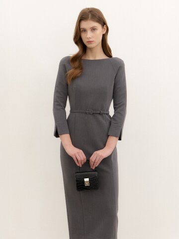 Raglan-Sleeve Slim Dress / Gray(2color).