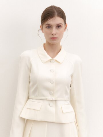 Raglan-sleeve Jacket(벨트 제공) / Ivory(3color).
