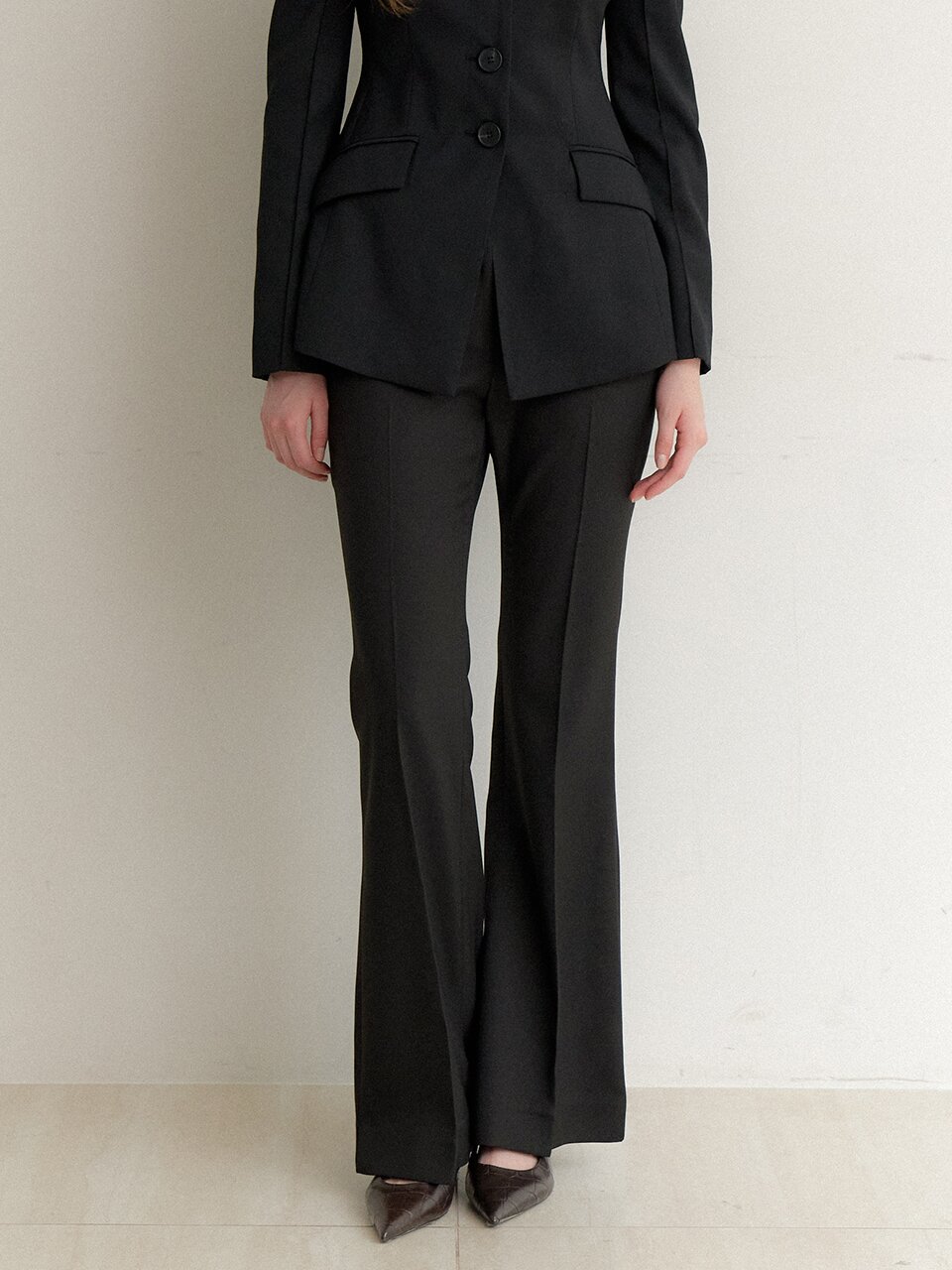 Signature Boots-cut Slacks / Black(3color).
