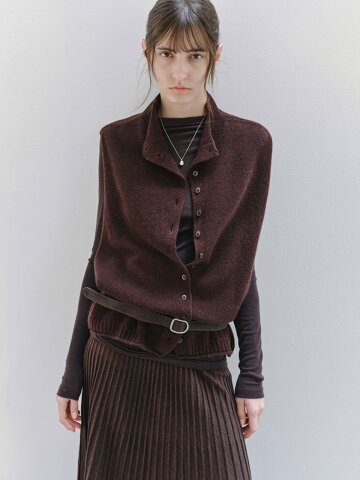 TG_Button knit wool vest_2color