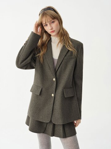 WD_Herringbone tailored blazer