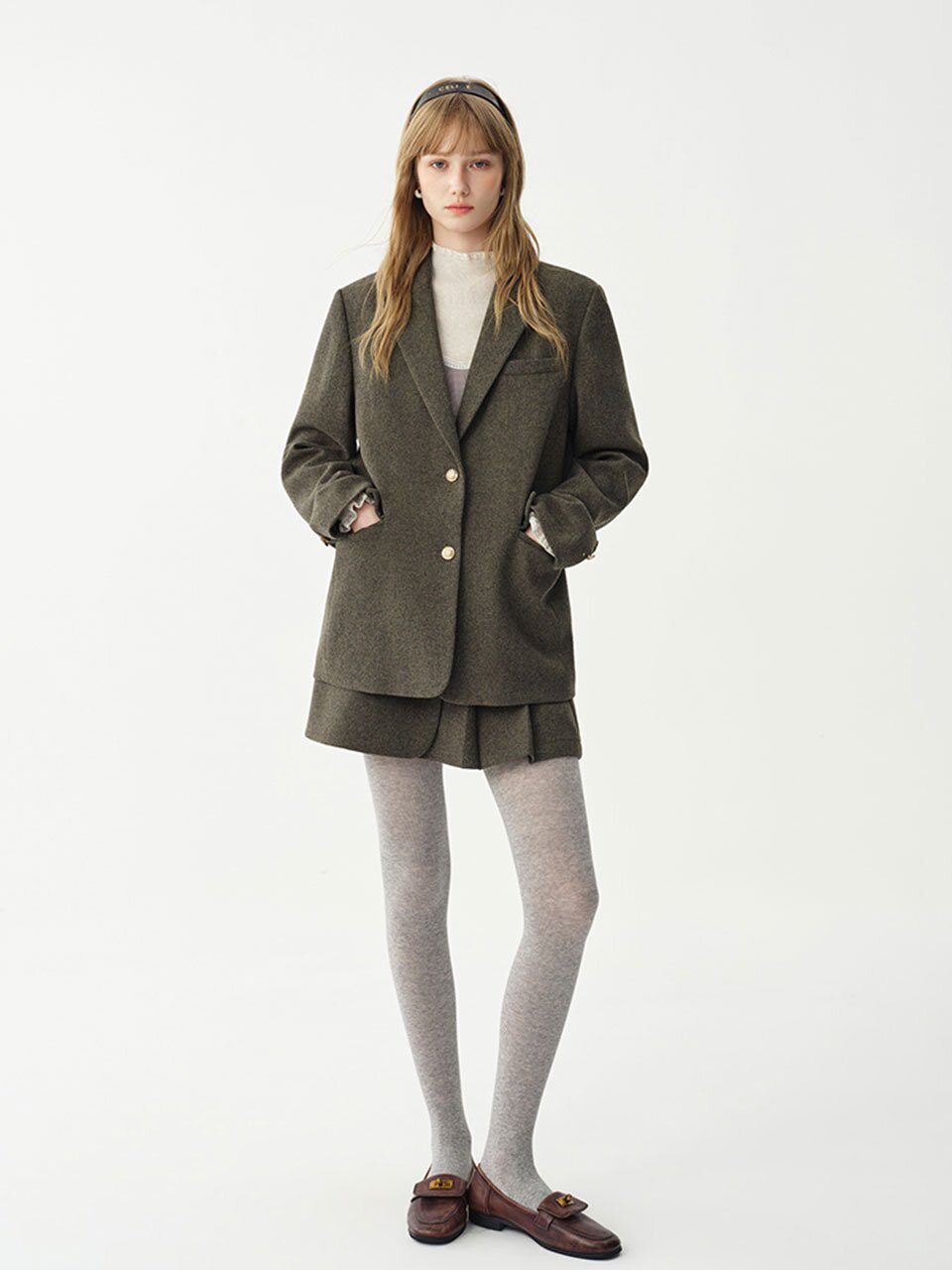 WD_Herringbone tailored blazer