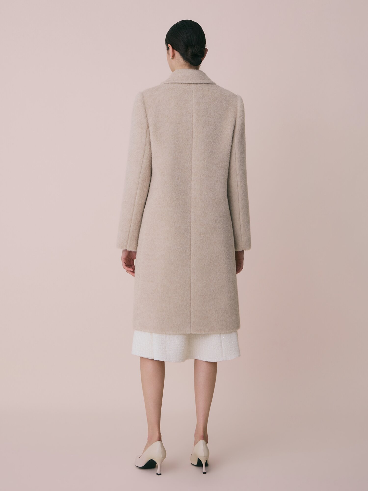 헤어리 싱글 코트 (BEIGE)