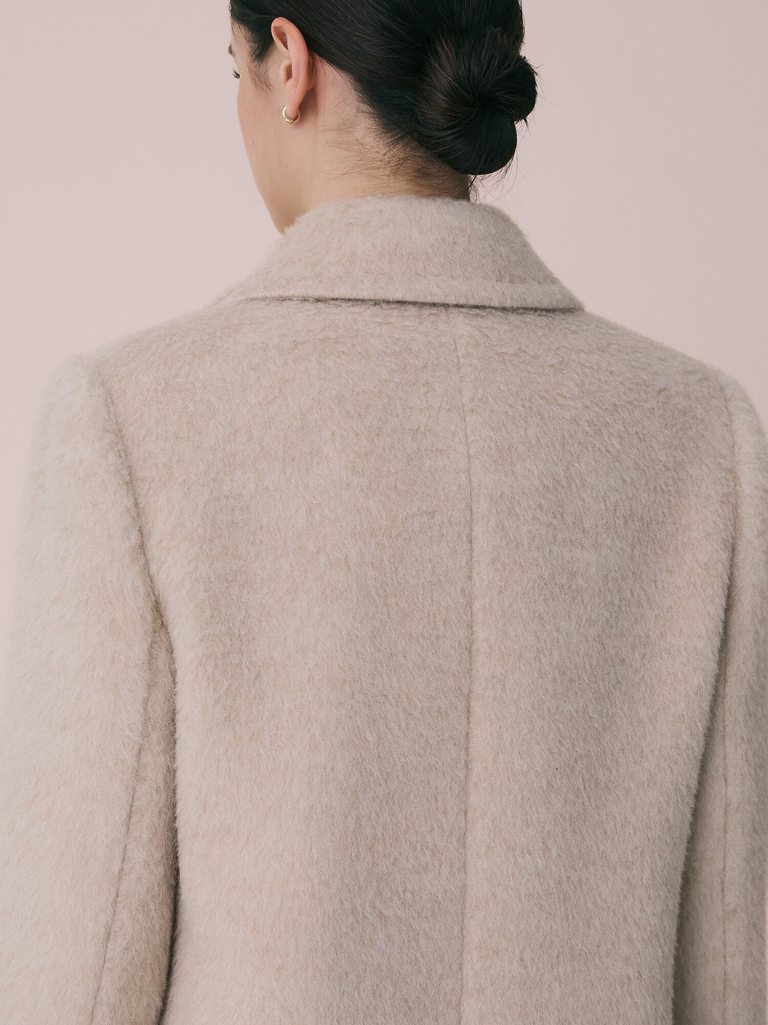 헤어리 싱글 코트 (BEIGE)