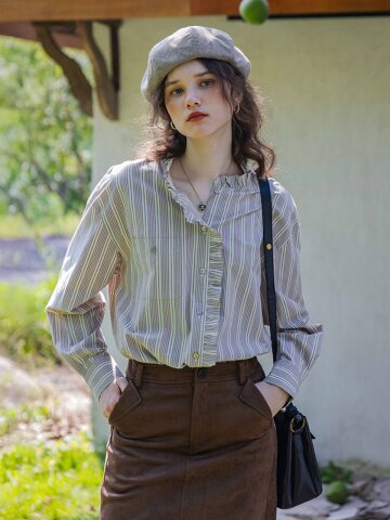 DA_Flush drop shoulder blouse_2color