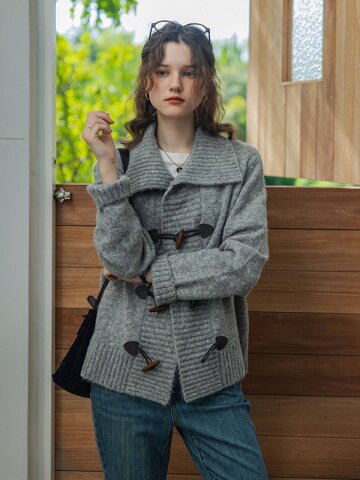 DA_Blend coarse knit cardigan_2color