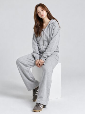 DAILY HOOD ZIP-UP SET
