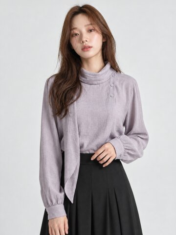 TIE DETAIL BLOUSE (BL)