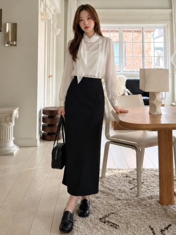 TIE DETAIL BLOUSE (IV)