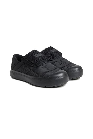 [UNISEX] 프로텍트 퀼팅 나일론 부클 슬리퍼 - 블랙 UFF7161NBRBLK