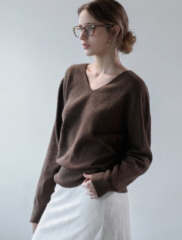 라운지 홀가먼트 브이니트 BROWN
