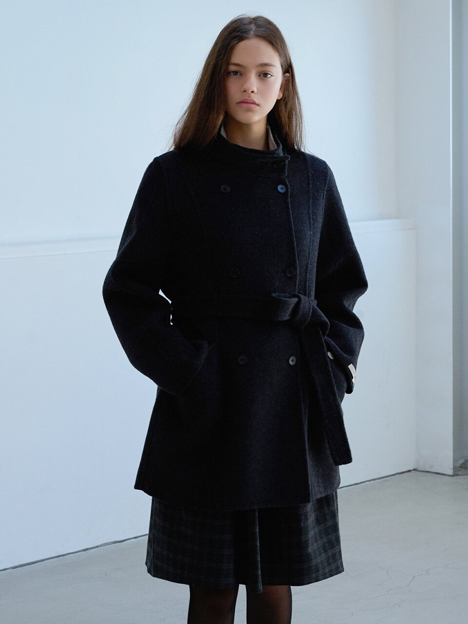 Ray high neck handmade coat_2 Colors