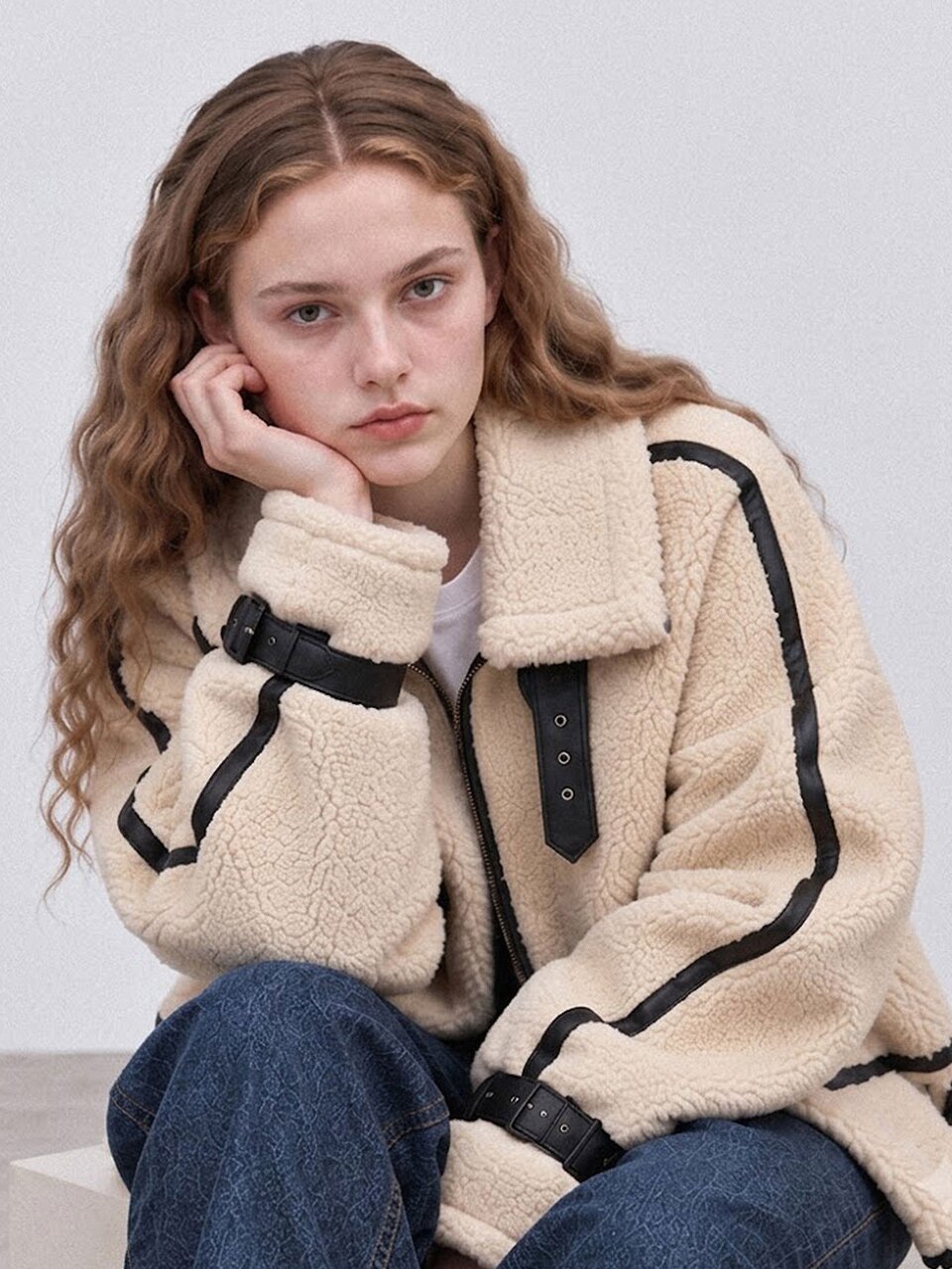 Contrast boucle mustang - Ivory