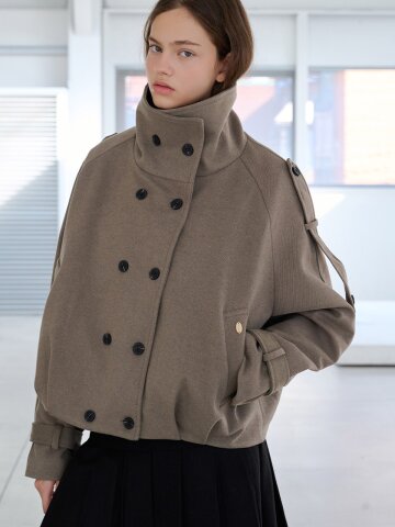 [누빔ver.] High neck wool blouson_2 Colors