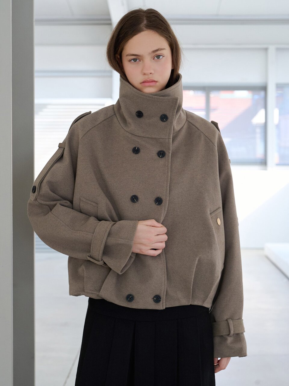 [누빔ver.] High neck wool blouson_2 Colors