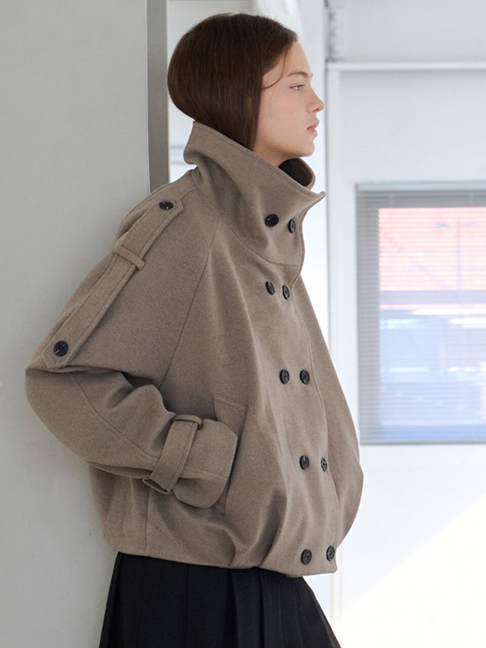 [누빔ver.] High neck wool blouson_2 Colors