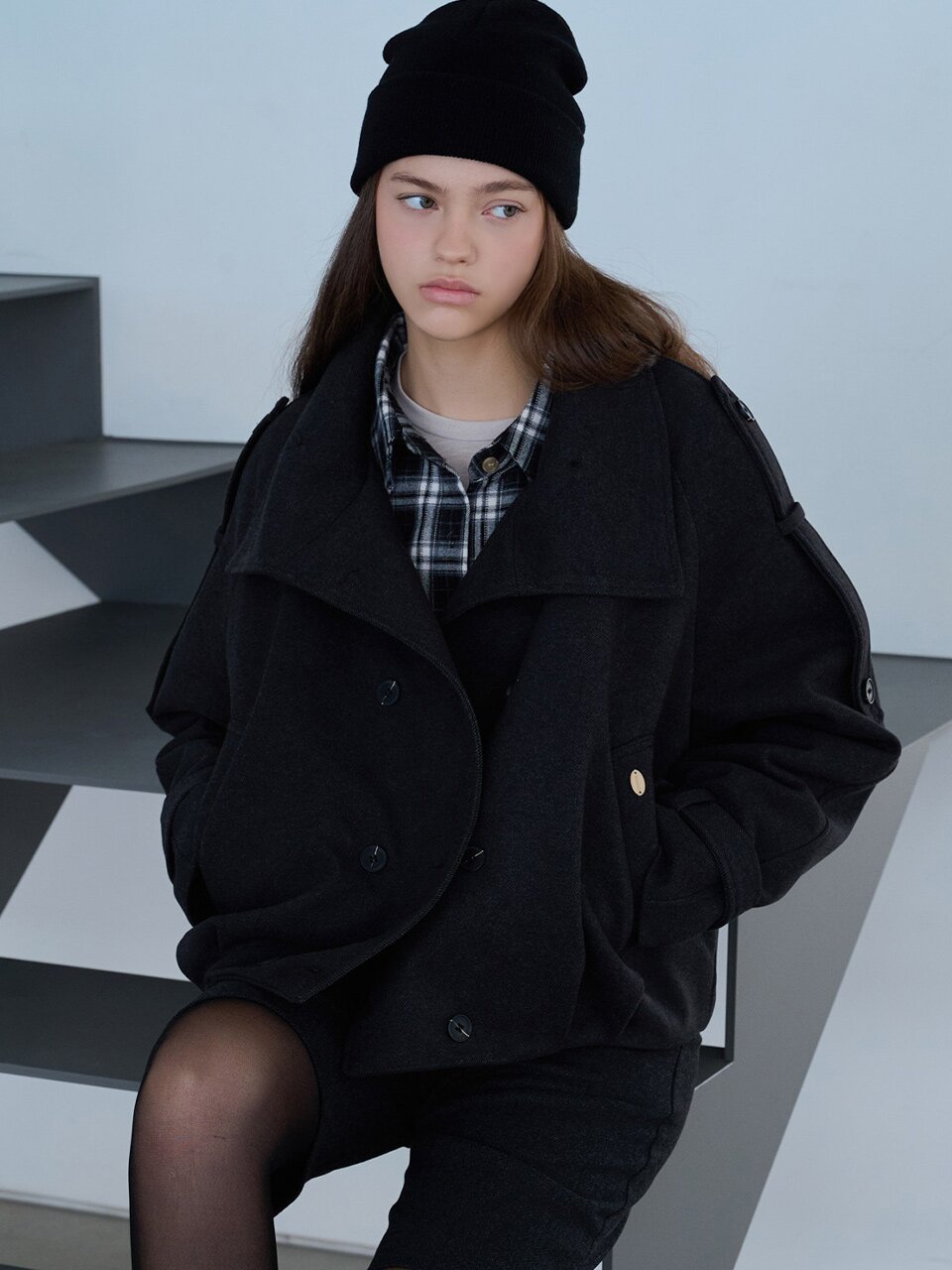 [누빔ver.] High neck wool blouson_2 Colors