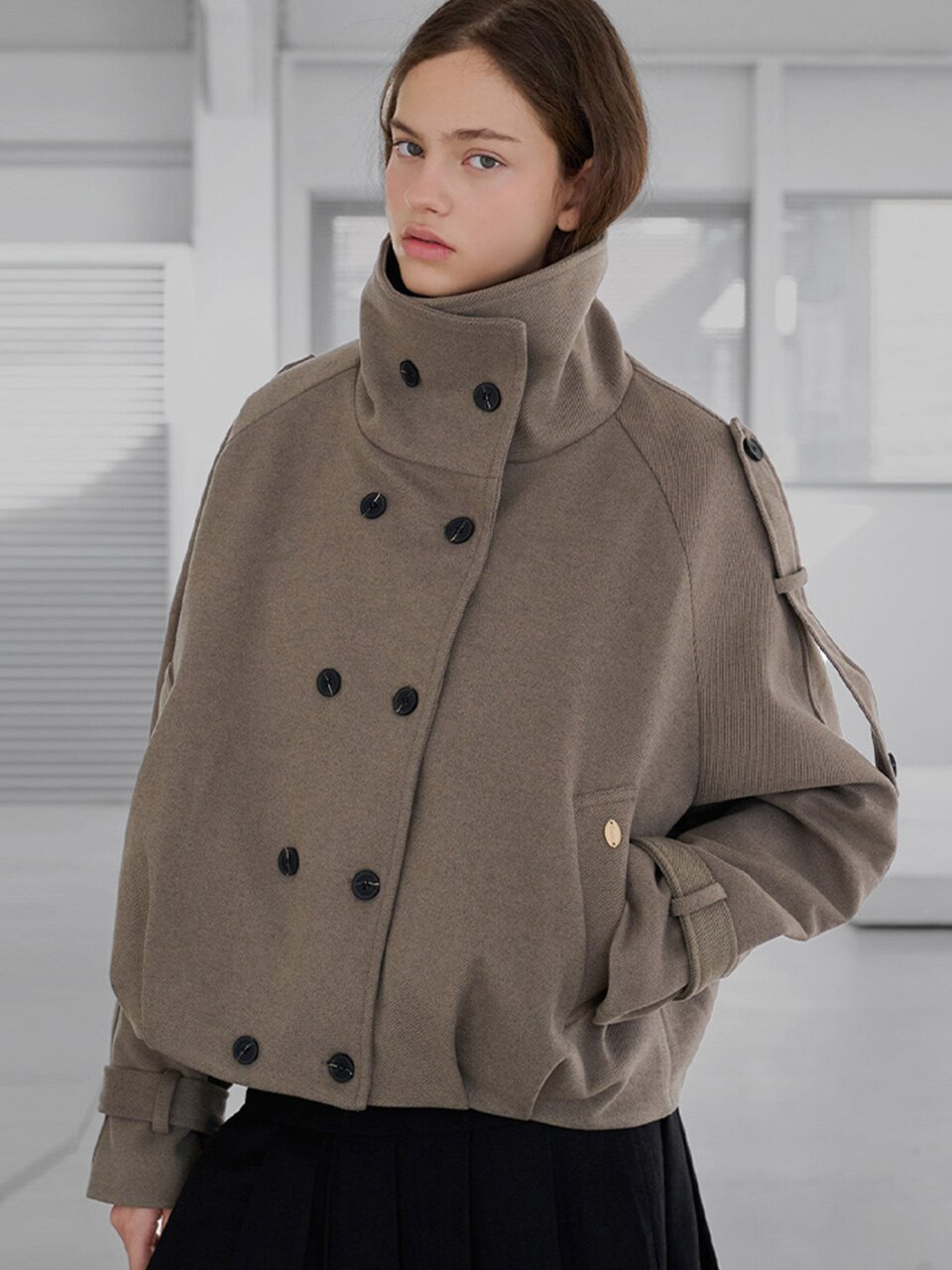 [누빔ver.] High neck wool blouson_2 Colors