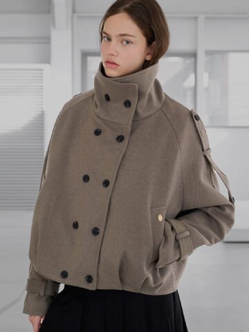 [누빔ver.] High neck wool blouson_2 Colors