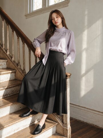 MODERN FLARE SKIRT (BK)