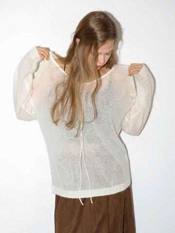 DD_Tie detail relaxed knit
