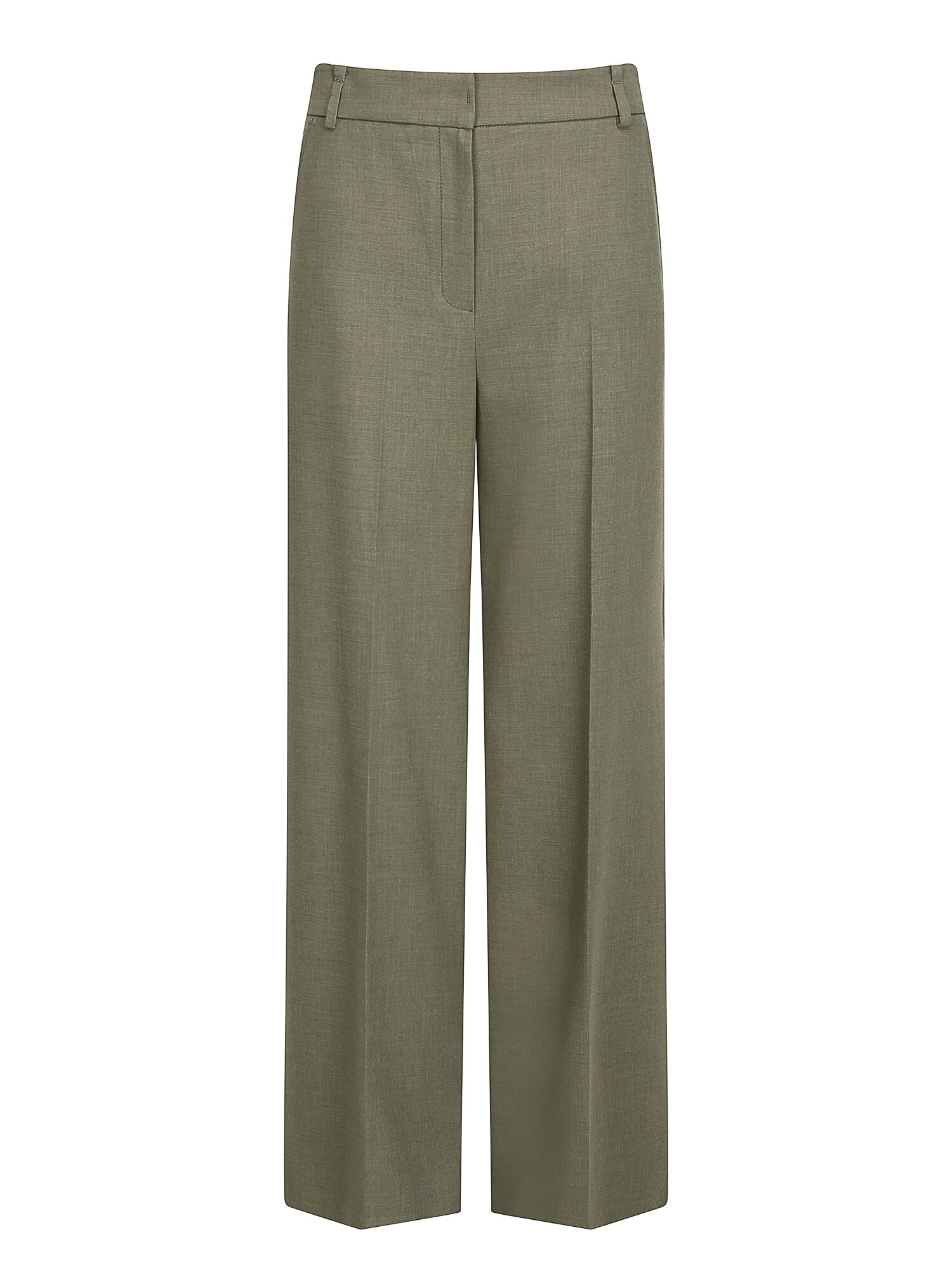 노턱 스트레이트 와이드 팬츠 (LIGHT KHAKI)