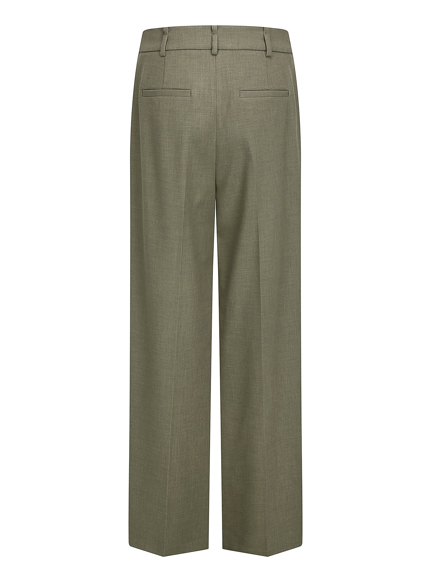 노턱 스트레이트 와이드 팬츠 (LIGHT KHAKI)